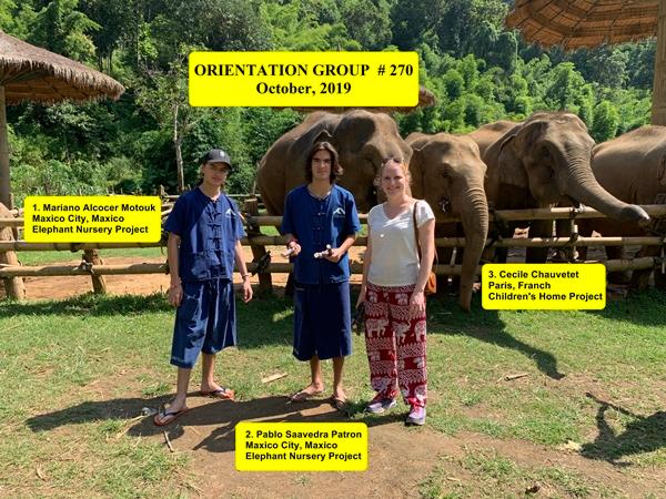 Chiang Mai Volunteer Group #270; October, 2019