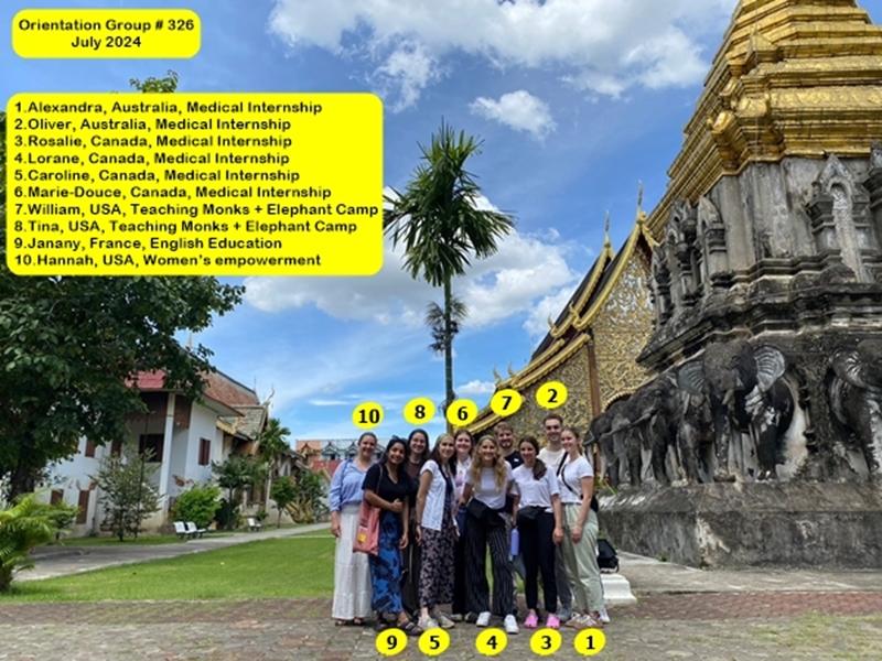 Chiang Mai, Thailand Volunteer & Intern Group #326; July, 2024