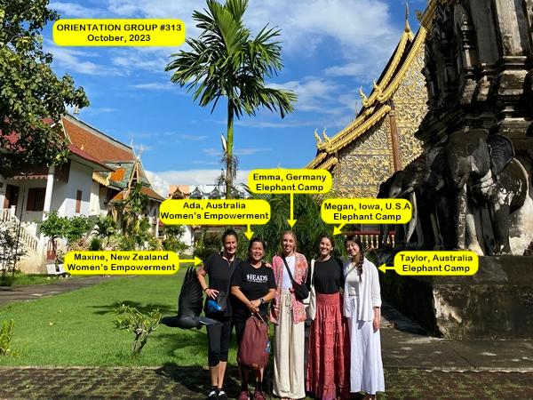 Chiang Mai Volunteer & Intern Groups #311, 312, & 313; October, 2023