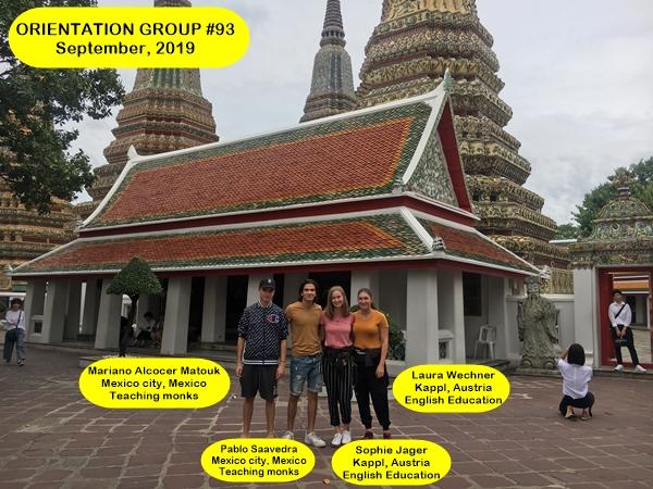 Bangkok Orientation Group #93; September, 2019