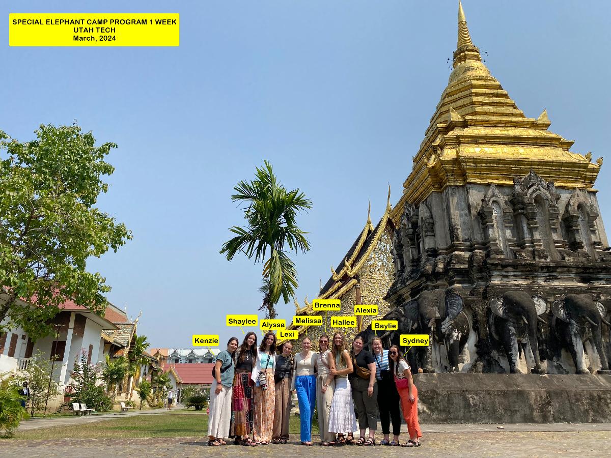 Utah Tech University Thailand Elephant Camp Volunteer Group!