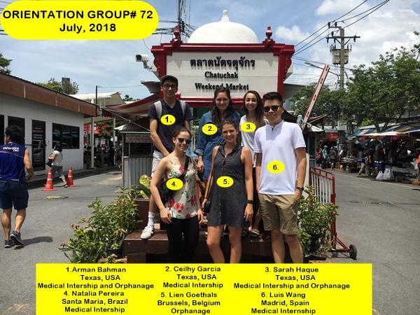 Bangkok Volunteer Group #72; July, 2018